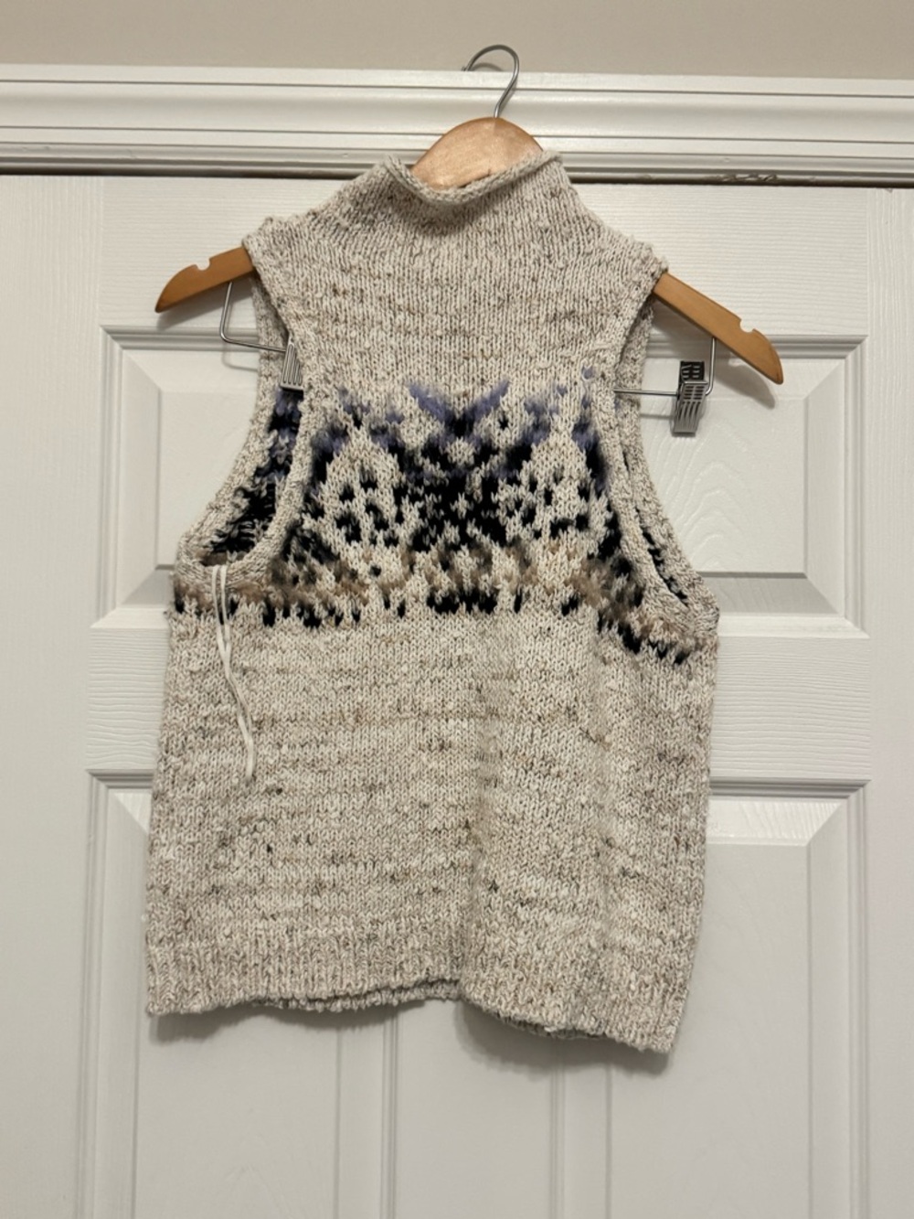 Pilcro Anthropologie Fair Isle Mock Neck Sweater Vest. Women’s Small. - Picture 4 of 4